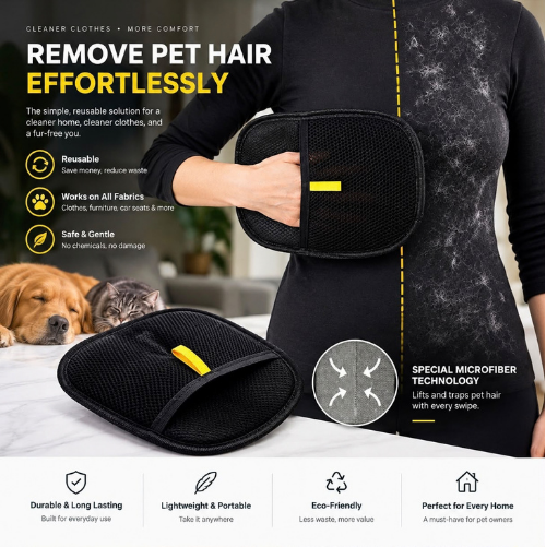 Pet Grooming & Hair Removal Glove