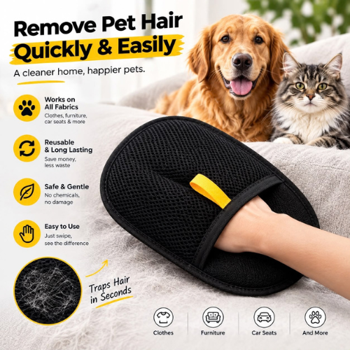Pet Grooming & Hair Removal Glove